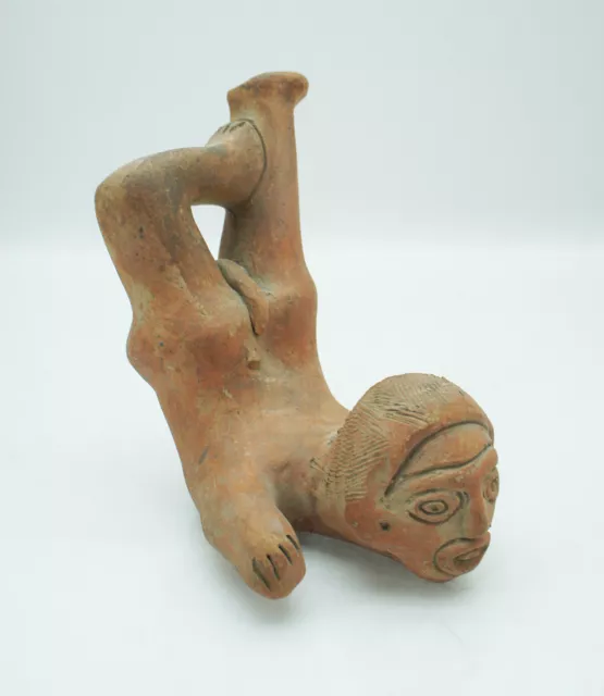 2 x alte mexikanische Tonfigur Figur Vasen Vase Mann Frau Mexiko 15 cm hoch 2