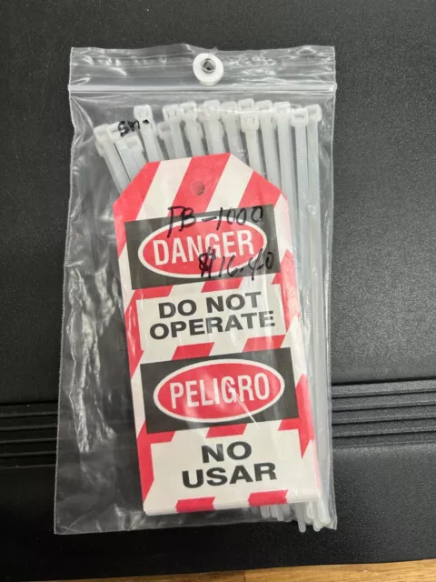 Pack of 25 "Danger Do Not Operate" Tags (With Zipties)