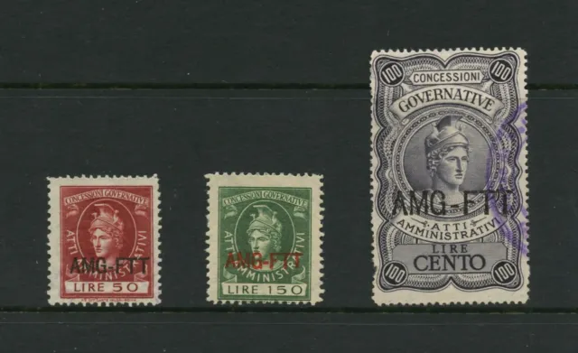 F465  Italy/Trieste   Administrative stamps   OVERPRINTED  3v.   MNG/MNH/used