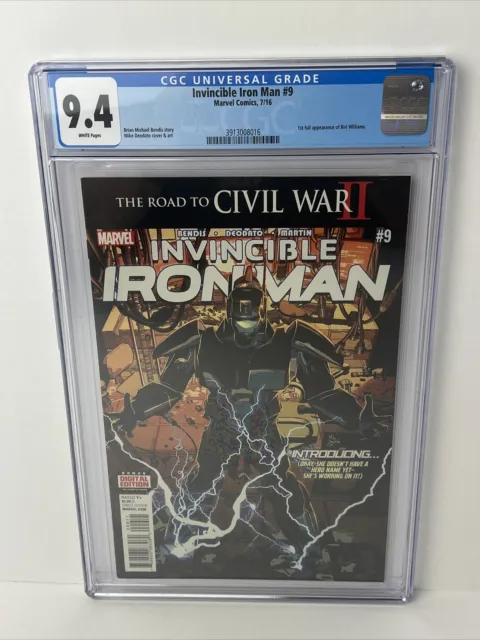 Invincible Iron Man #9 1st Print 1st Riri Williams Black Panther 2 2016 CGC 9.4