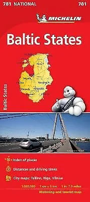 Baltic States - Michelin National Map 781 9782067173828 - Free Tracked Delivery