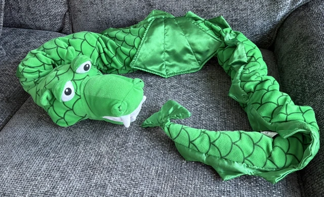 Toy R Us Only VINTAGE TOYS R Us Animal Alley Extra Long Green Dragon Plush Soft Toy ...