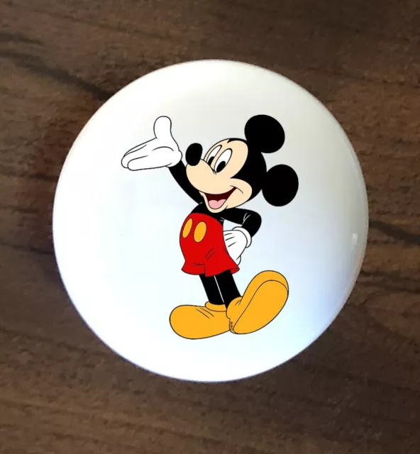 Mickey Mouse White Ceramic Kitchen Cabinet Dresser Knob Decor