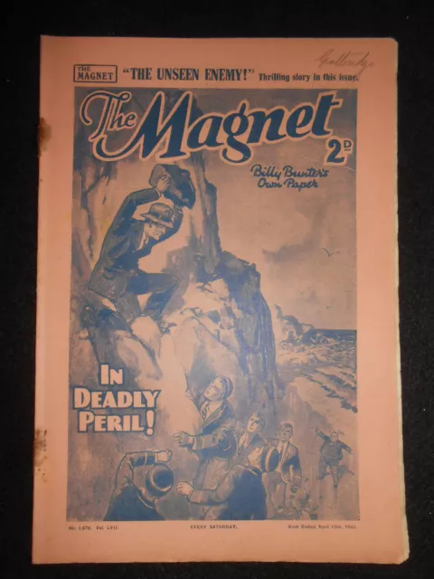 The Magnet; Billy Bunter's Own Paper - WWII Era Boy's Comic - April 13th 1940