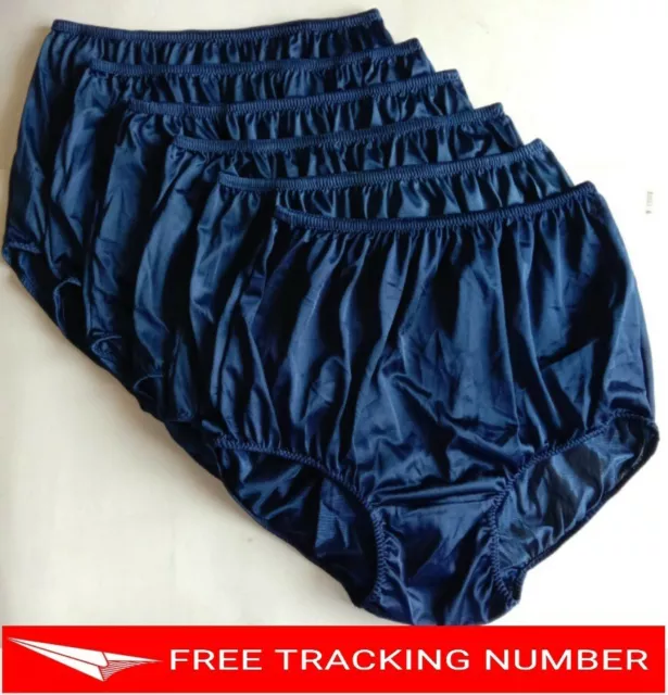 6x Women Knicker Size XXL Vintage Style Granny Black Men Nylon Underwear  Panties