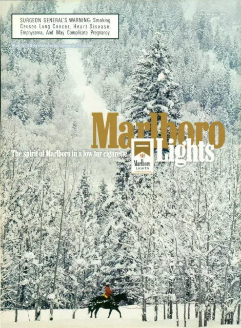 MARLBORO CIGARETTES MAGAZINE Print Ad Lights 1990's 1pg 1995 $13.99 ...