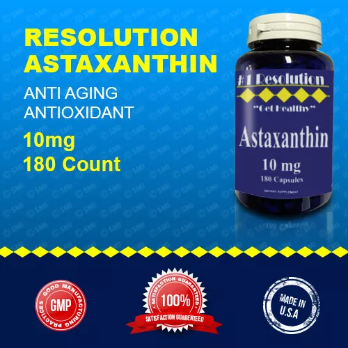 Astaxanthin 180cap Powerful Antioxidant Support, Anti Aging,10mg per Serve Size