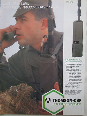 3/1985 PUB THOMSON-CSF TELECOMMUNICATIONS SYSTEME TACTIQUE STAR RADIO FRENCH AD 