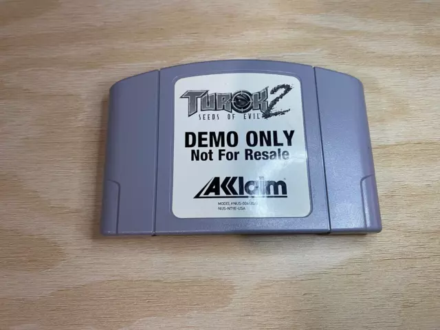 Nintendo 64 N64 Turok 2 Seeds Of Evil Demo Not For Resale Cart Nm Clean