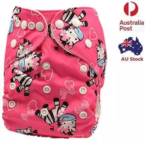 Baby Girl Modern Cloth Nappies Diapers Diaper Insert Reusable Washable MCN (103）