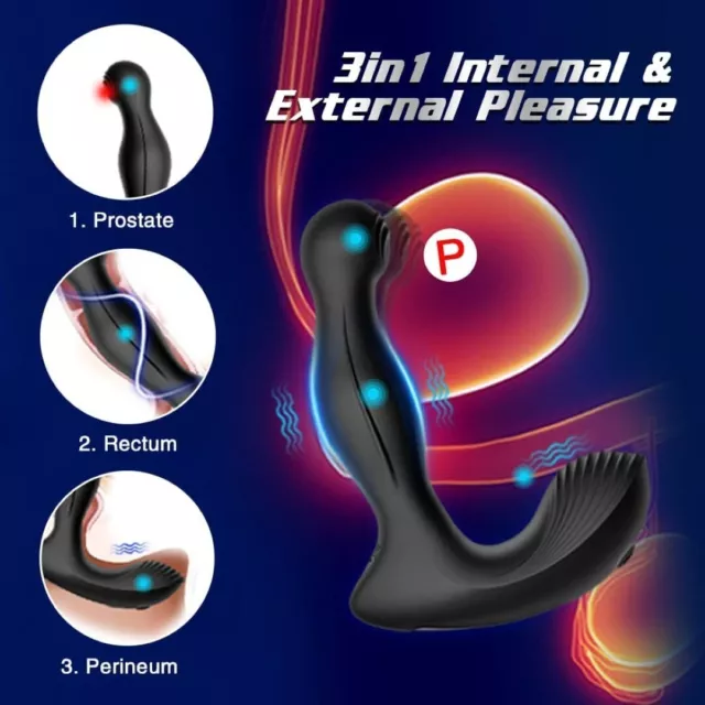 #1 Masajeador de próstata, vibrador con control remoto, juguetes sexuales anales