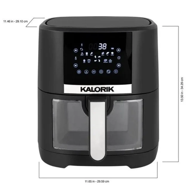 KALORIK 5 QUART Digital Air Fryer with Viewing Window 52.50 PicClick