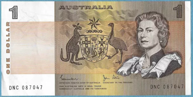 Australian 1982 $1 One Dollar Johnston Stone DNC087047