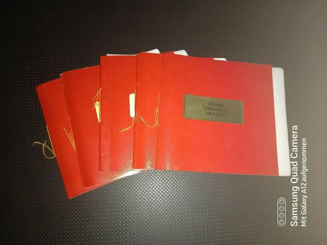 ¡HA VUELTO! *Transferencia de oro fino. 24 quilates en cuaderno cada 25 hojas 80 x80 mm.