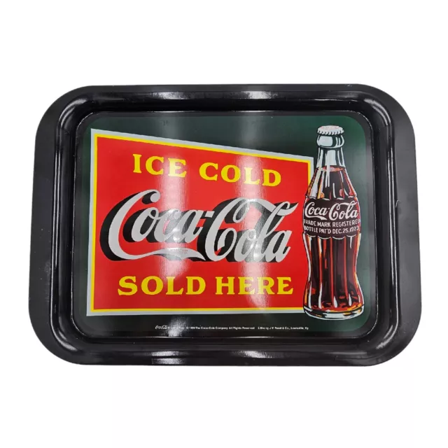1999 COCA COLA METAL TRAY Ice Cold Coca-Cola Sold Here Good Condition