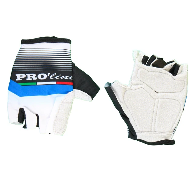 Guanti Ciclismo Bicicletta Da Corsa Estivi PRO' line Bianco Blu All Road Corto