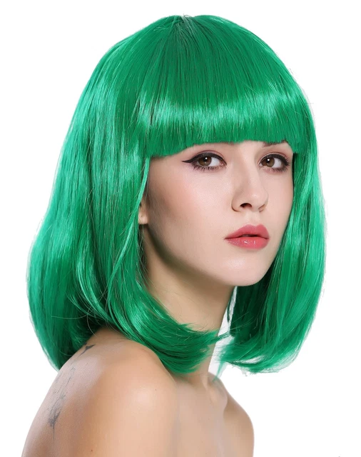 WIG ME UP – Peluca Punk Verde Y Negro Mohawk Para Fiestas, Estilo Iro Y Anarquía, Ideal Para Carnaval Y Disfraces