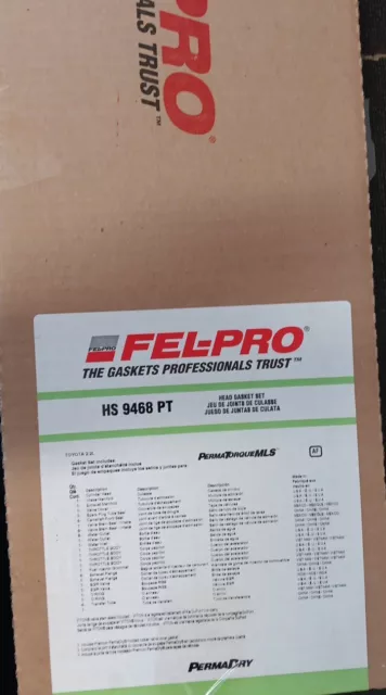 HS 9468 PT Fel-Pro Engine Cylinder Head Gasket Set FelPro HS9468PT - FREE SHIP