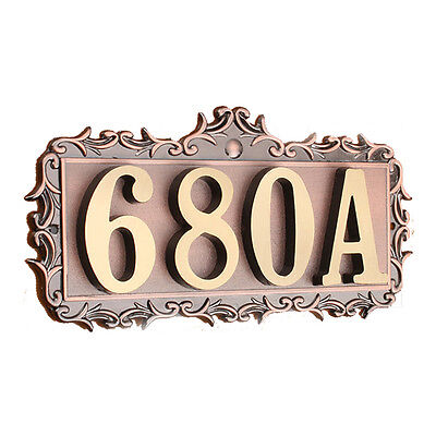 Custom House Office Apartment Number Letter Sign Address Plaque Metal Copper