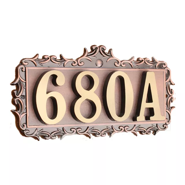 Custom House Office Apartment Number Letter Sign Address Plaque Metal Copper