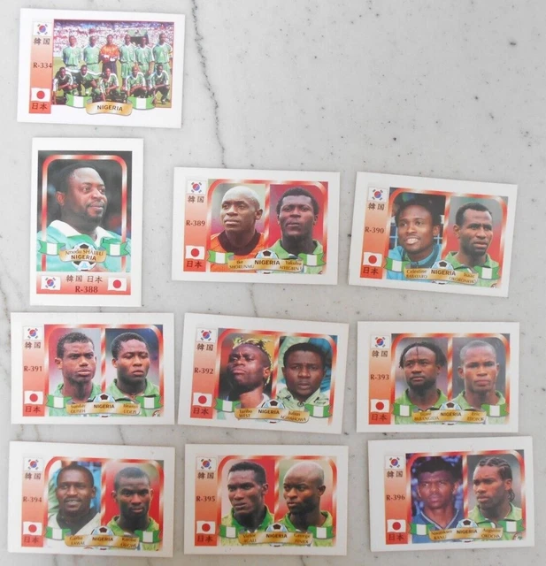 SET 10 CARDS TEAM NIGERIA/SoccerKoreaJapon 2002/ Reyauca/Venezuela £9