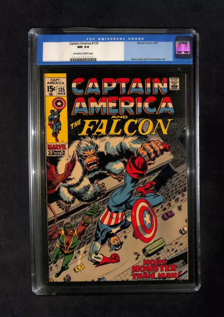 Captain America #135 CGC 9.4 Classic Marvel Comic Book Iconic Characters