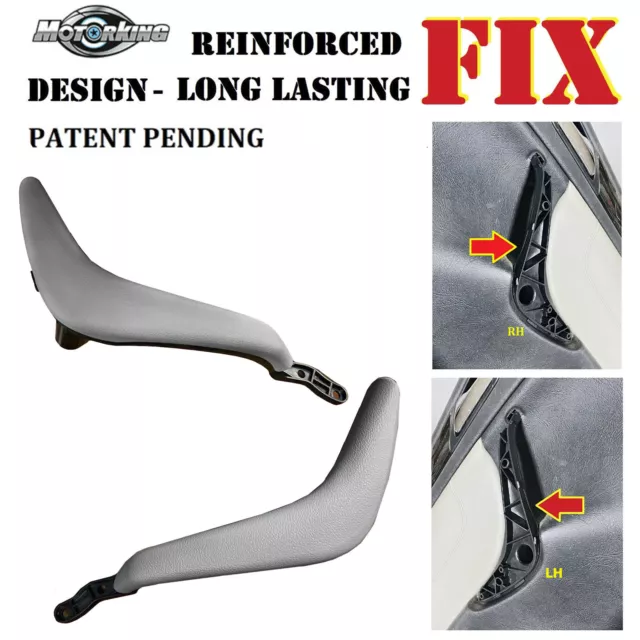 UPGRADED For 98-03 MB CLK320 CLK430 Left & Right DOOR HANDLE PULLER & COVER Gray