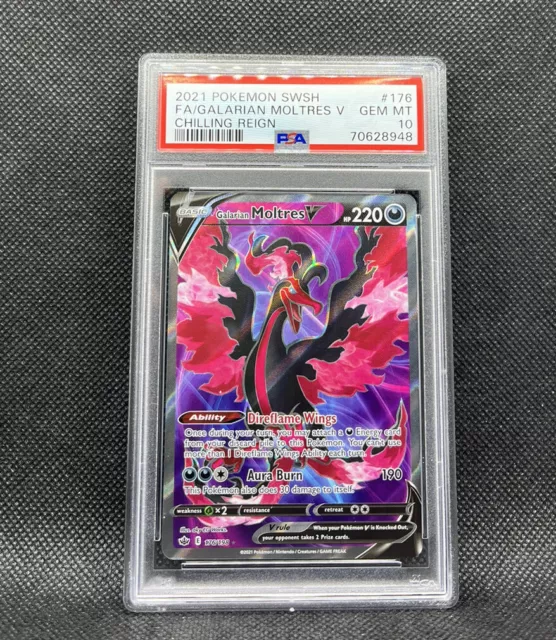 Sulfura de Galar V (Galarian Moltres V) 176/198 Full Art - Ultraboost X  Epée et Bouclier 6 Règne de Glace - Box of 10 French Pokemon cards :  : Toys & Games