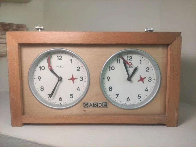 Reloj De Ajedrez Antiguo RELOJ DE AJEDREZ Mecánico De Madera