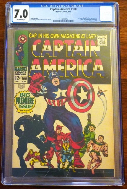 Captain America #100 1968 CGC 7.0 OW 1st Issue in Own Title ! Big Premiere