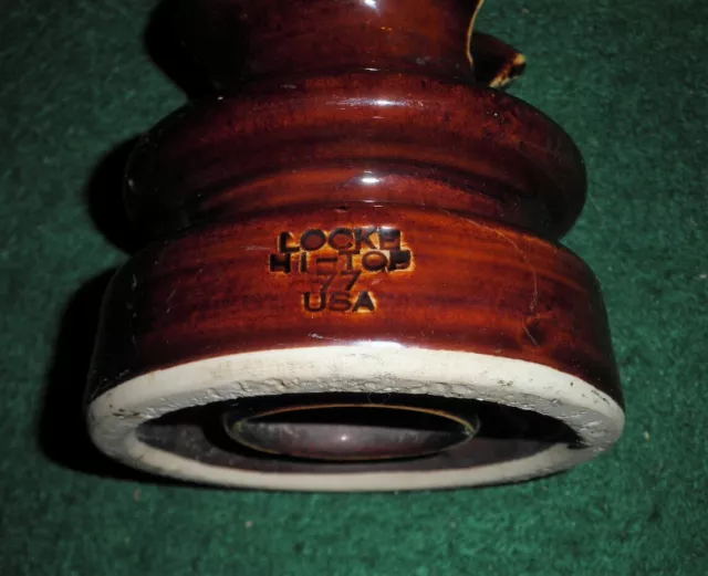 Vintage Porcelain Ceramic Brown Insulator "Locke Hi-Top" 3