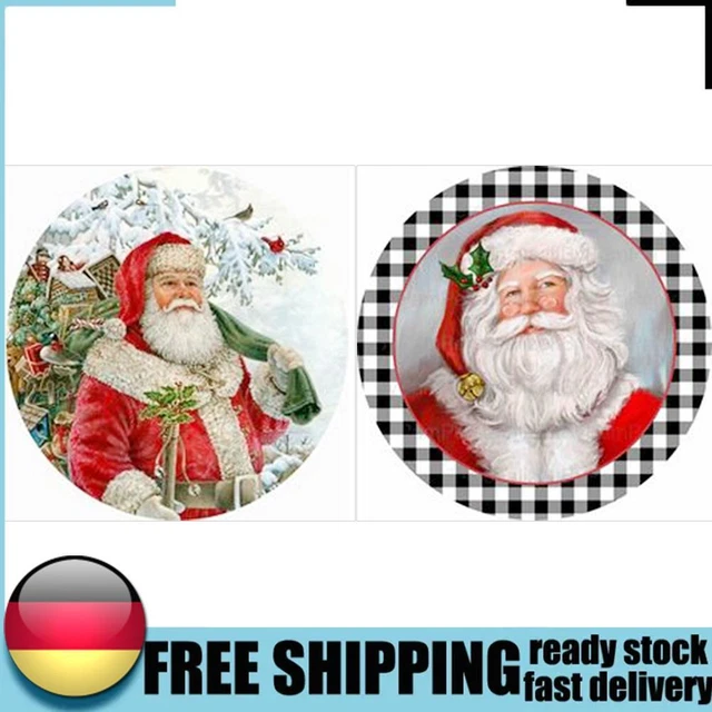 5D DIY Full Round Drill Diamond Painting Kit Christmas Santa Wall Art Craft Gift