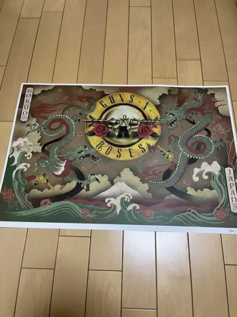 Guns N Roses Japan Limited design Lithograph Poster SAITAMA 2017 Tour