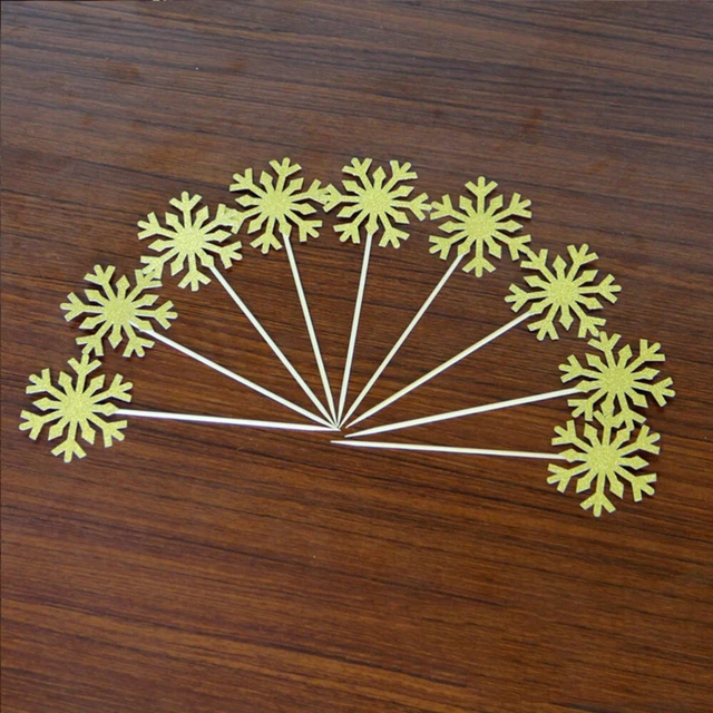 20 pz topper per torte decorativi in bambù scelte per decorazioni natalizie