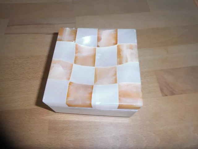 Marmor Kästchen Box Schatulle Dose 10 cm × 10 cm H 5 cm