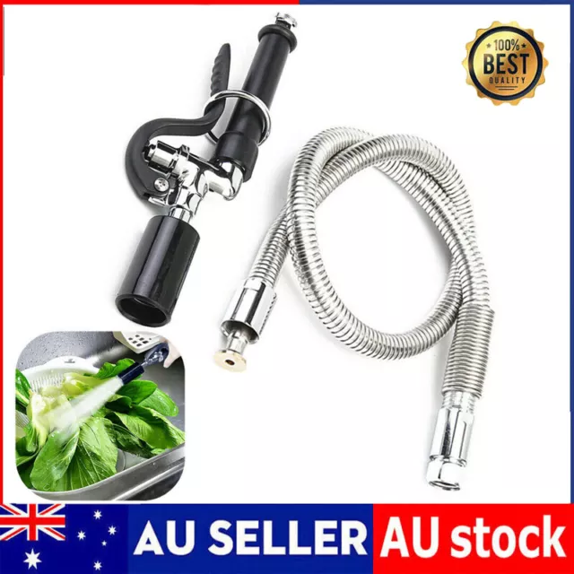 With Flexible Hose Sprayer Mixer Commercial Kitchen Rinse Faucet Tap Spray Head