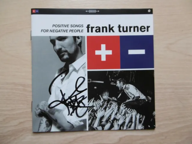 Frank Turner Autogramm signed CD Booklet "Positive Songs For Negative People"