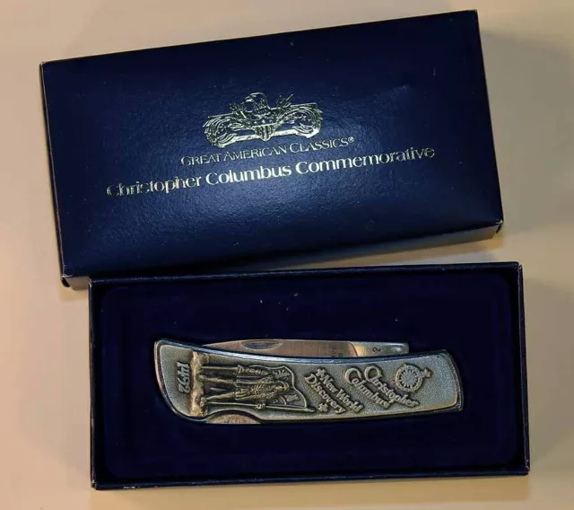 Christopher Columbus 500 Year Commemorative Pocketknife Great American Classics