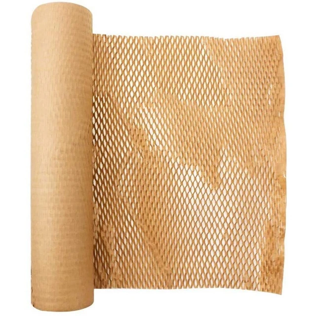 1 rotolo di carta da imballaggio riciclata 12 pollici x 33 piedi carta a nido d'ape ecologica per U F6H9