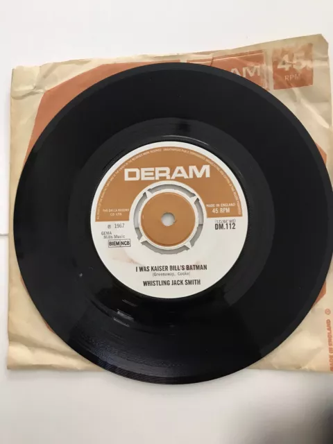 Whistling Jack Smith-I Was Kaiser Bill's Batman 7" Vinyl Record 1967!!