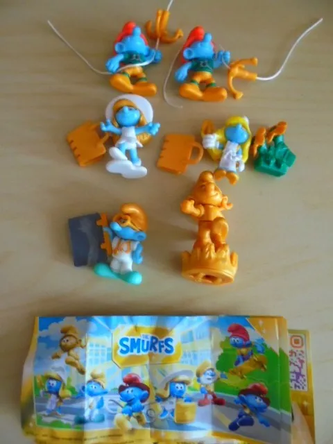 Überraschungseier    6 Figuren & 6 BPZ    "The Smurfs"    NEU