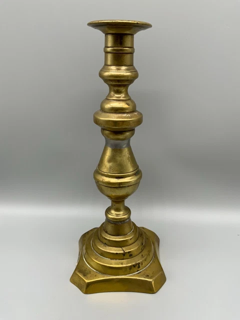 KERZENLEUCHTER ANTIK AUS MESSING KERZENHALTER HÖHE 25cm
