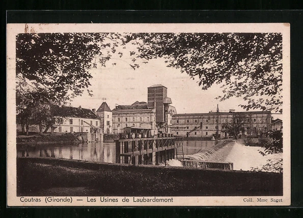 CPA Coutras, Les Usines de Laubardemont