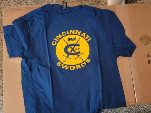 Cincinnati Swords T Shirt 905 Ohio Ice Hockey Sports Team Large
