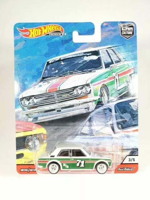 Hot Wheels Premium 2020 Car Culture Door Slammers - White '71 Datsun 510 B32 Hot Wheels Premium 2020 Car Culture Door Slammers - White '71 Datsun 510 B32