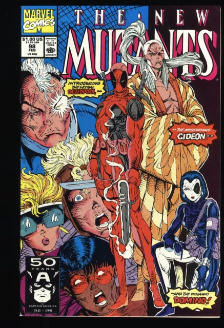 New Mutants #98 VF 8.0 1st Appearance of Deadpool! Domino! Marvel 1991