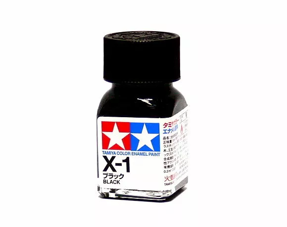 Tamiya Model Color Enamel Paint X-1 Black Net 10ml 80001