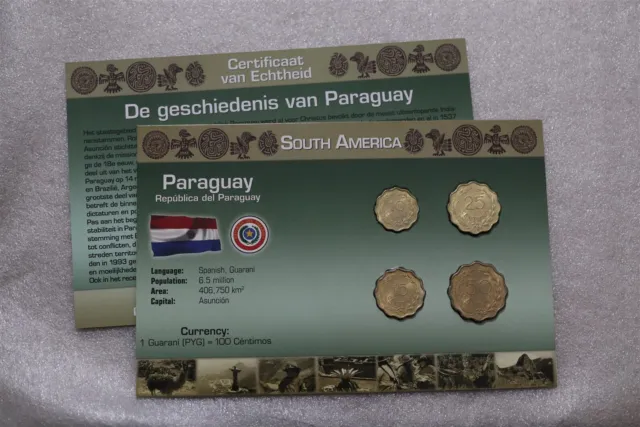 🧭 🇵🇾 Paraguay Sealed Coin Set With Coa B63 #81