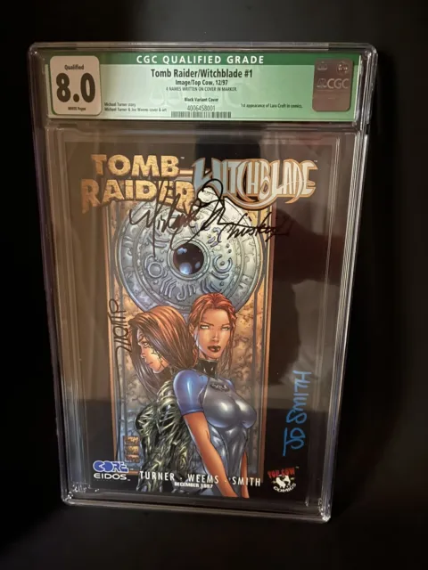 🔥 Tomb Raider/Witchblade Special #1 Variant Cgc Graded Top Cow 1997