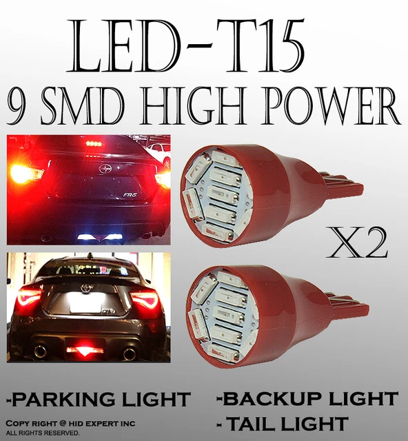 4 pcs Bright Red T15 906 579 901 908 LED Replace Side Markers Light Bulbs O76